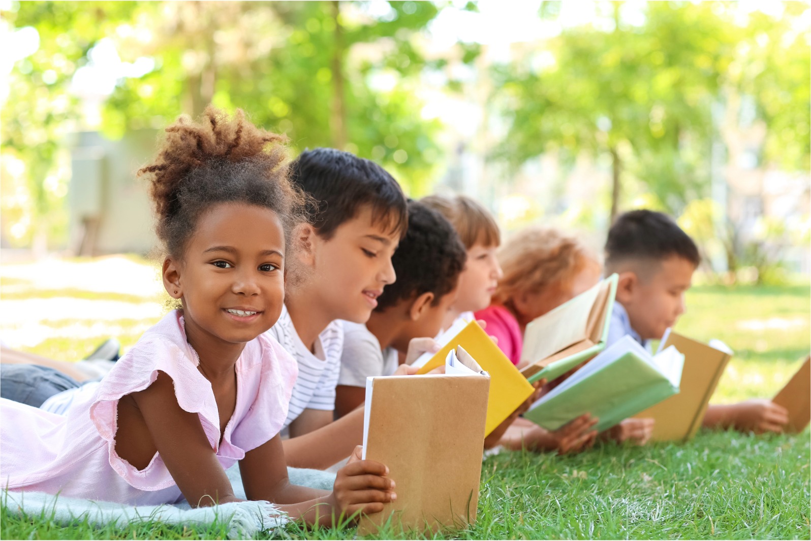 Children reading together